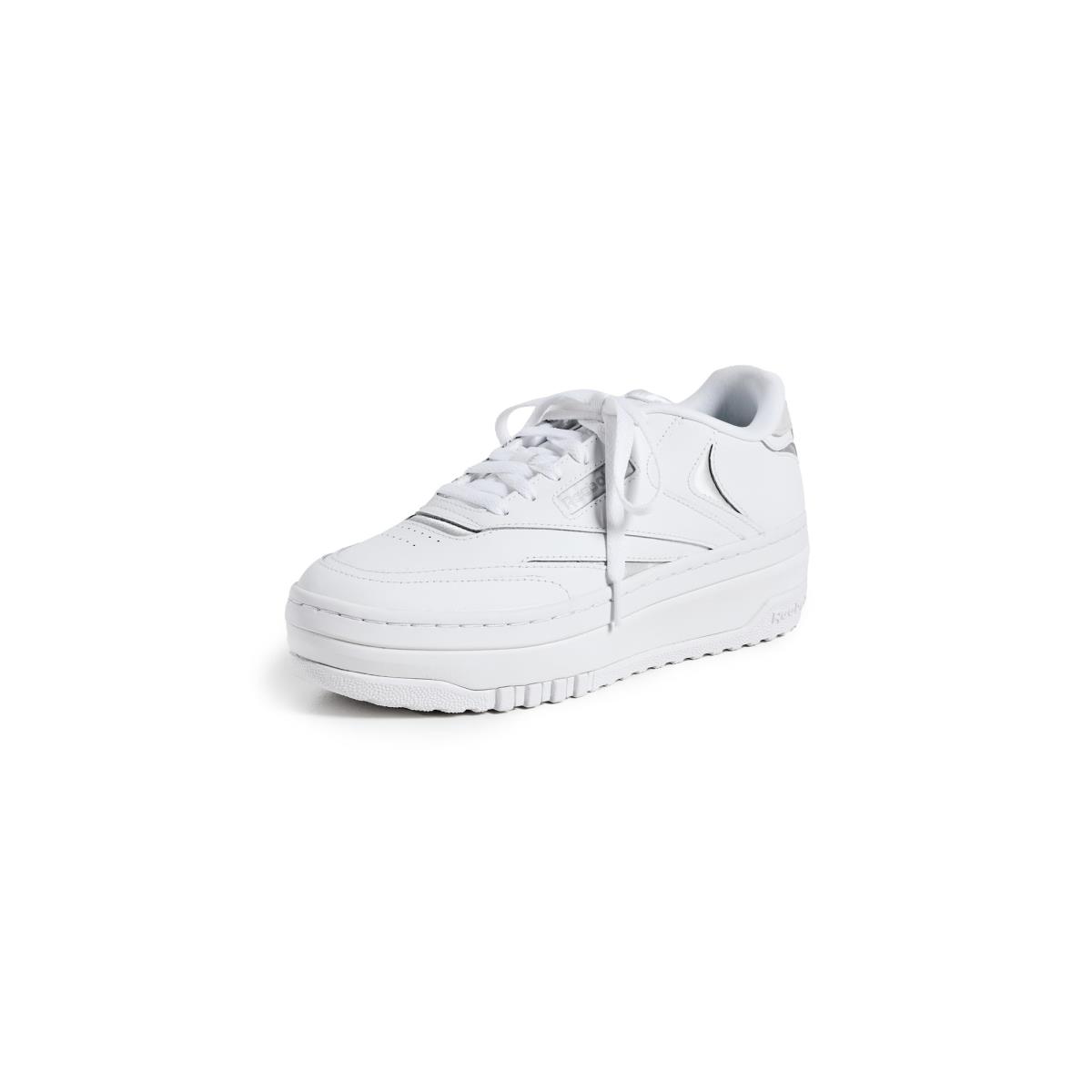 Reebok Women`s Club C Extra Sneaker White/Steely Fog/Silver Metallic