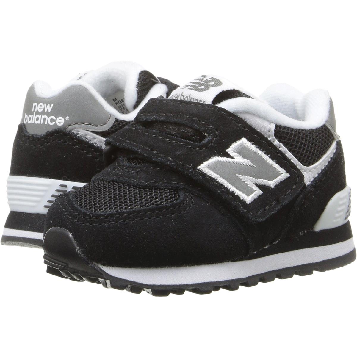 New Balance Kids` 574 V1 Lifestyle Sneaker Black/Black