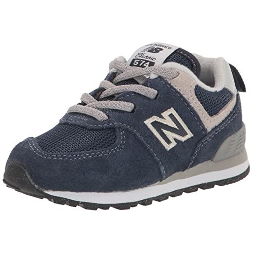 New Balance Kids` 574 V1 Lifestyle Sneaker Navy/White