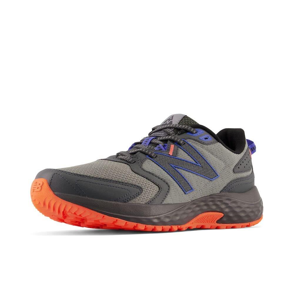 New Balance Men`s 410 V7 Trail Running Shoe Harbor Grey/Blacktop/Bright Lapis