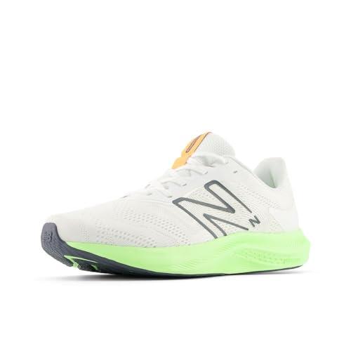 New Balance Men`s Dynasoft Pro Run V2 Shoe White/Bleached Lime Glo/Graphite