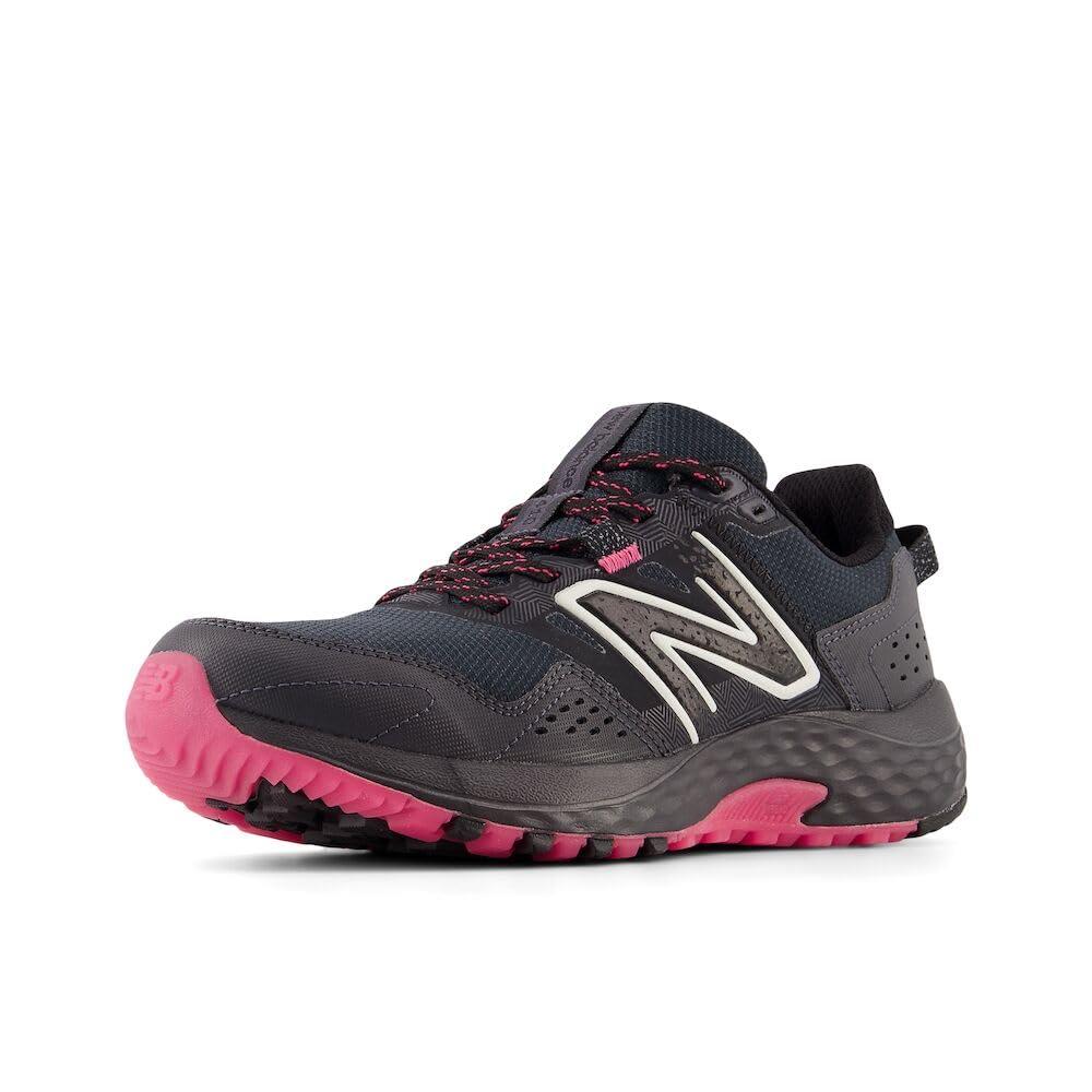 New Balance Women`s 410 V8 Trail Running Shoe Black/Hi-pink/Phantom