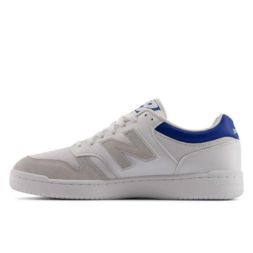 New Balance Unisex-adult BB480 V1 Court Sneaker White/Atlantic Blue