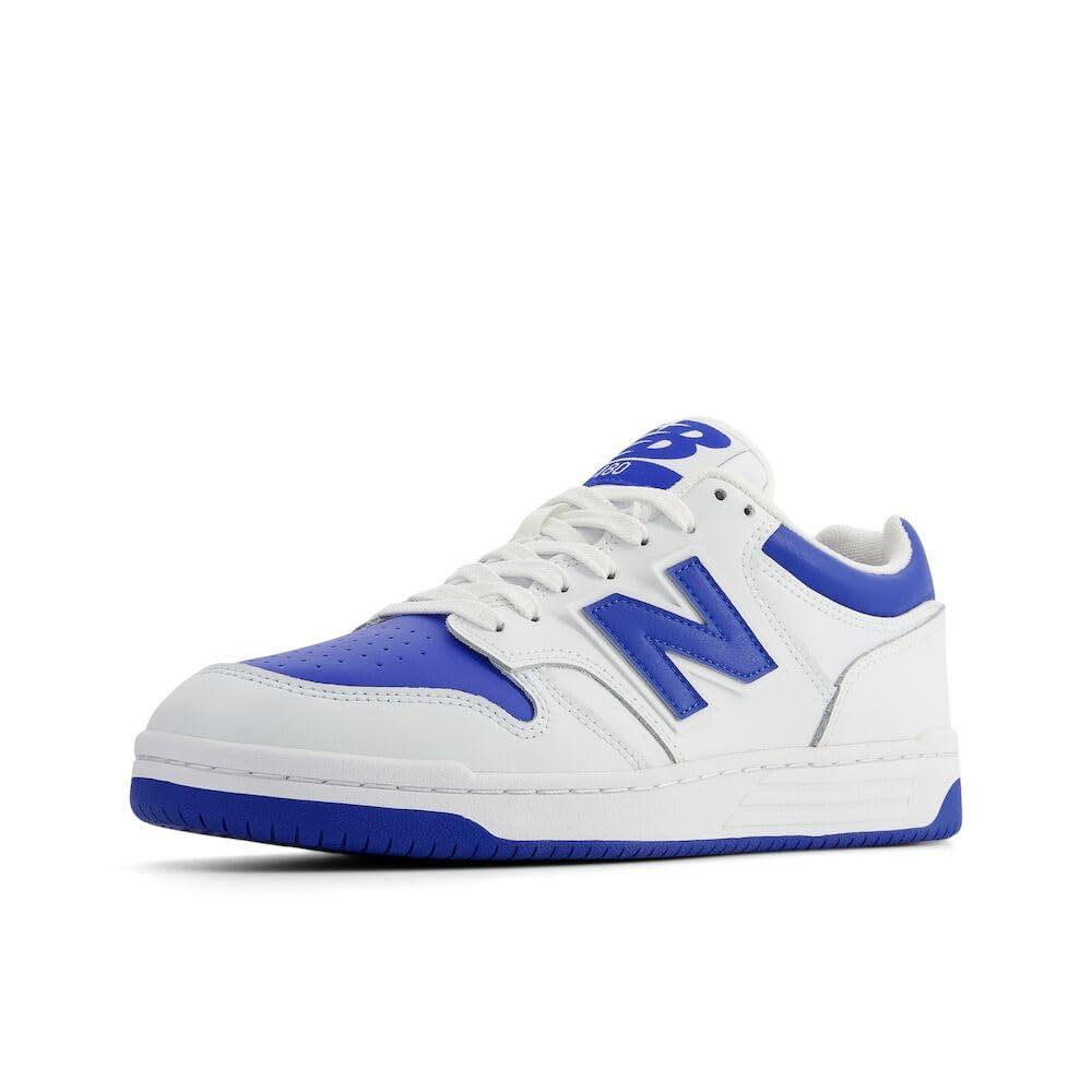 New Balance Unisex-adult BB480 V1 Court Sneaker White/Cobalt Blue/White