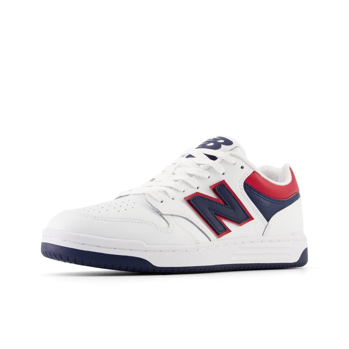 New Balance Unisex-adult BB480 V1 Court Sneaker White/Natural Indigo/Team Red