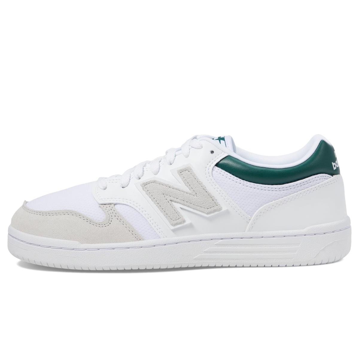 New Balance Unisex-adult BB480 V1 Court Sneaker White/Nightwatch Green