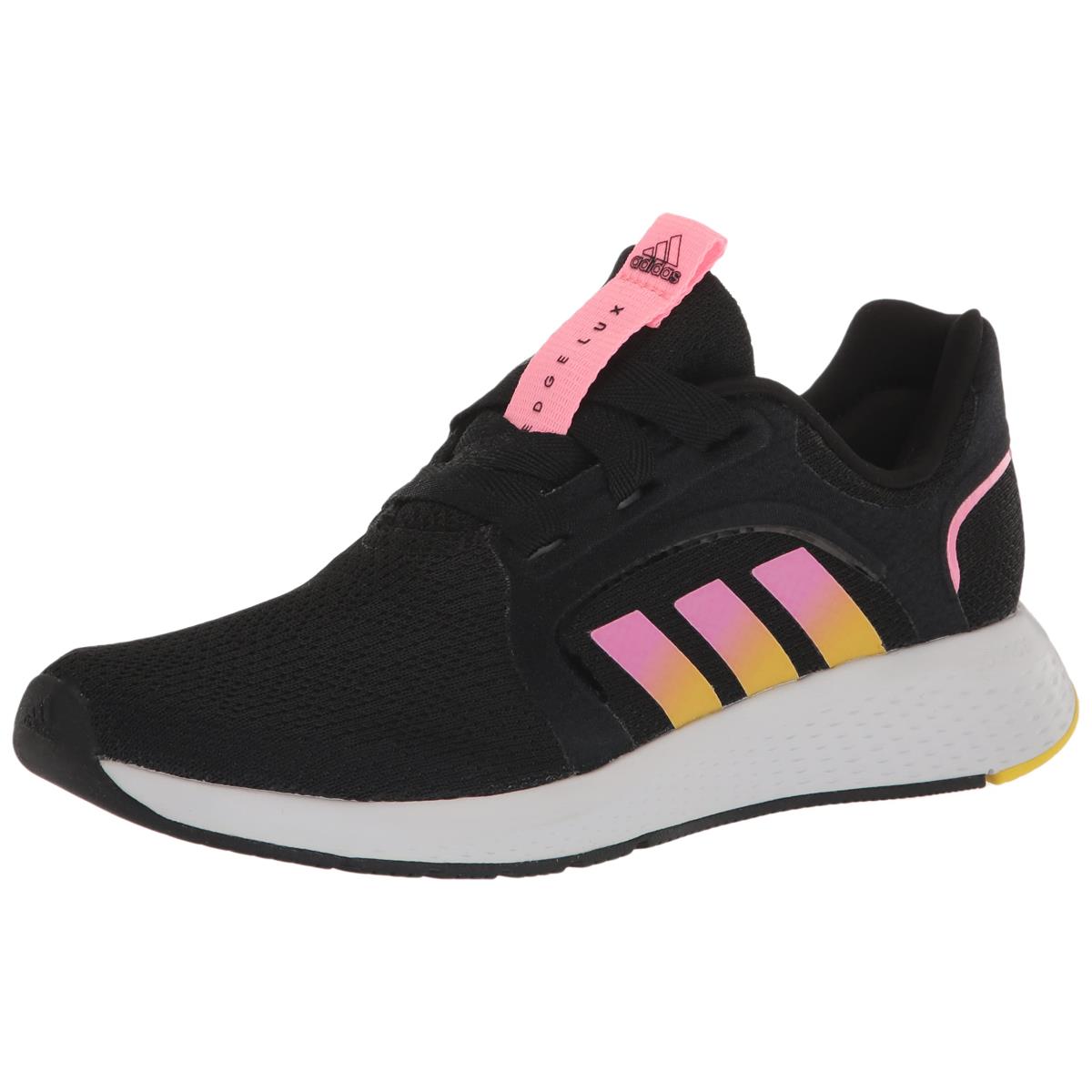 Adidas Women`s Edge Lux 5 Running Shoe Black/Beam Pink/Beam Yellow