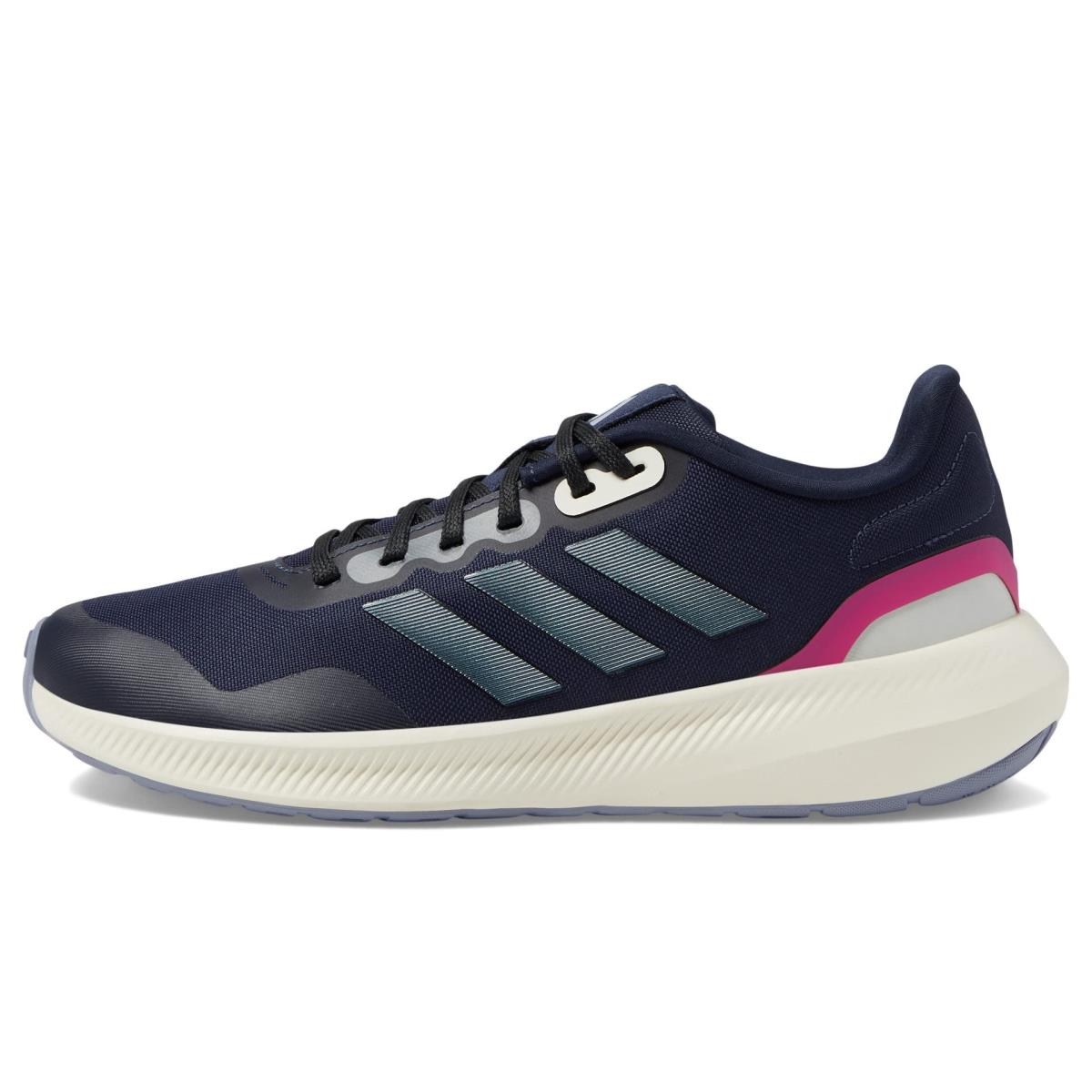 Adidas Women`s Runfalcon 3 Running Shoes Sneaker Ink/Black Blue Metallic/Semi Lucid Fuchsia