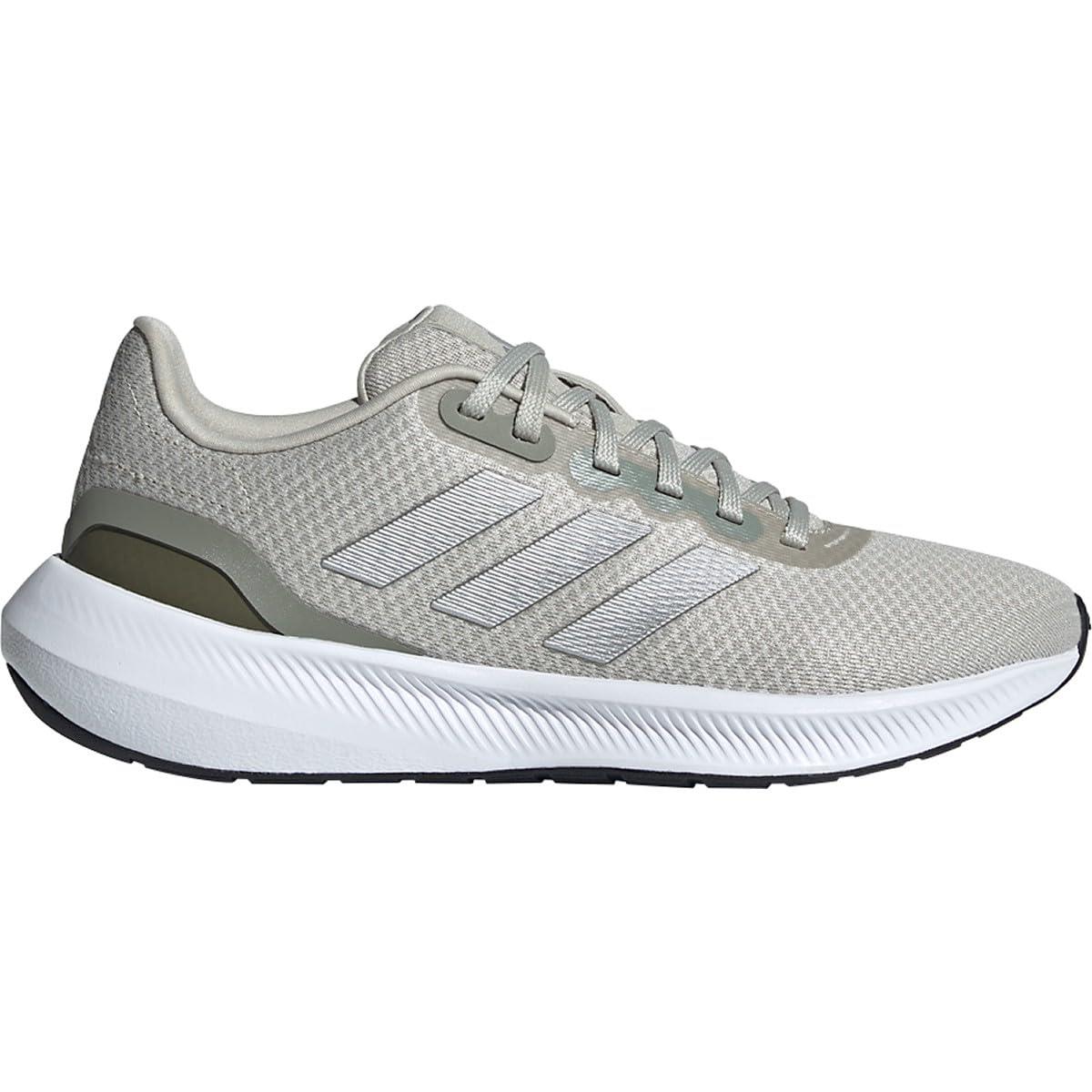 Adidas Women`s Runfalcon 3 Running Shoes Sneaker Putty Grey/Silver Metallic/Silver Pebble