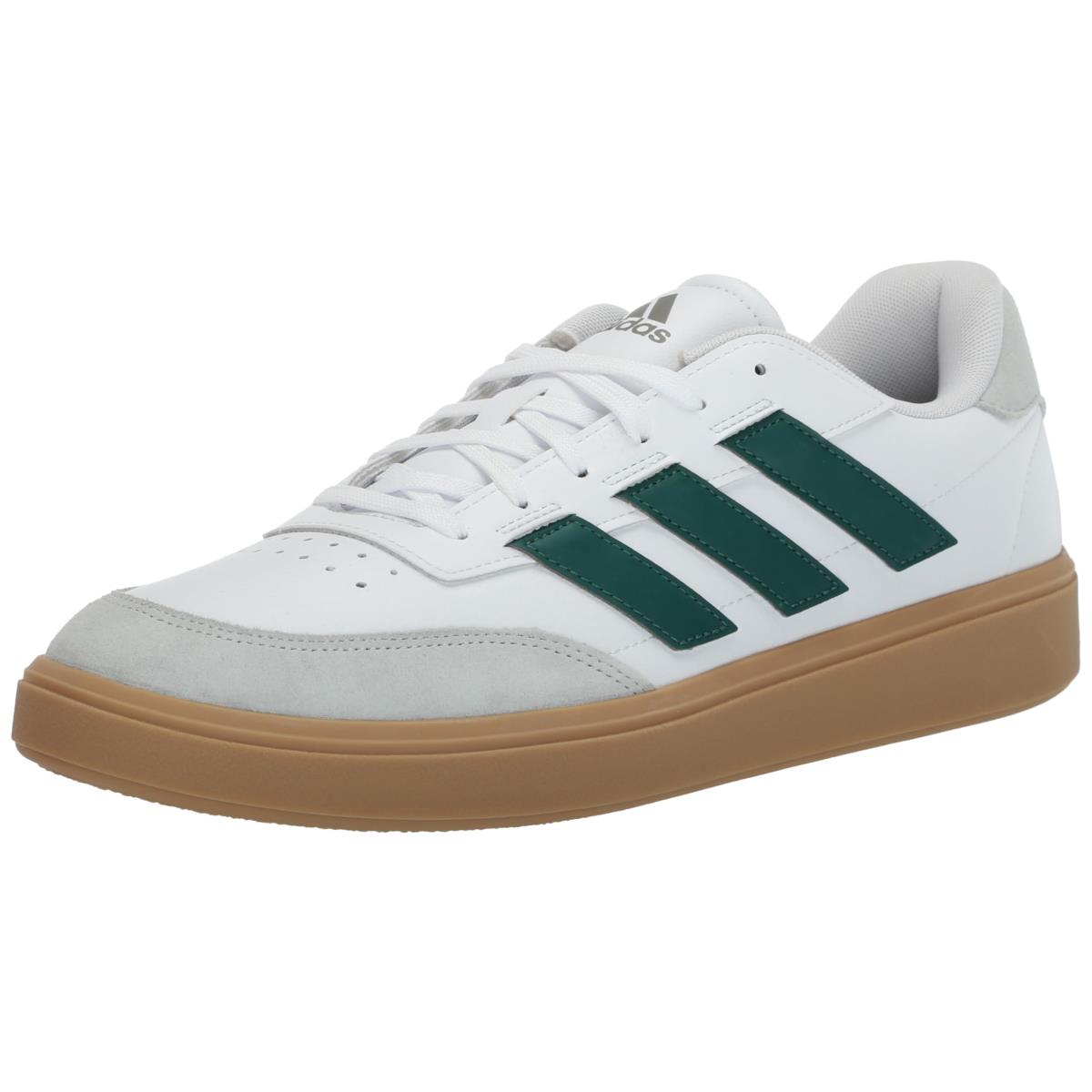 Adidas Men`s Courtblock Sneakers White/Collegiate Green/Wonder Silver