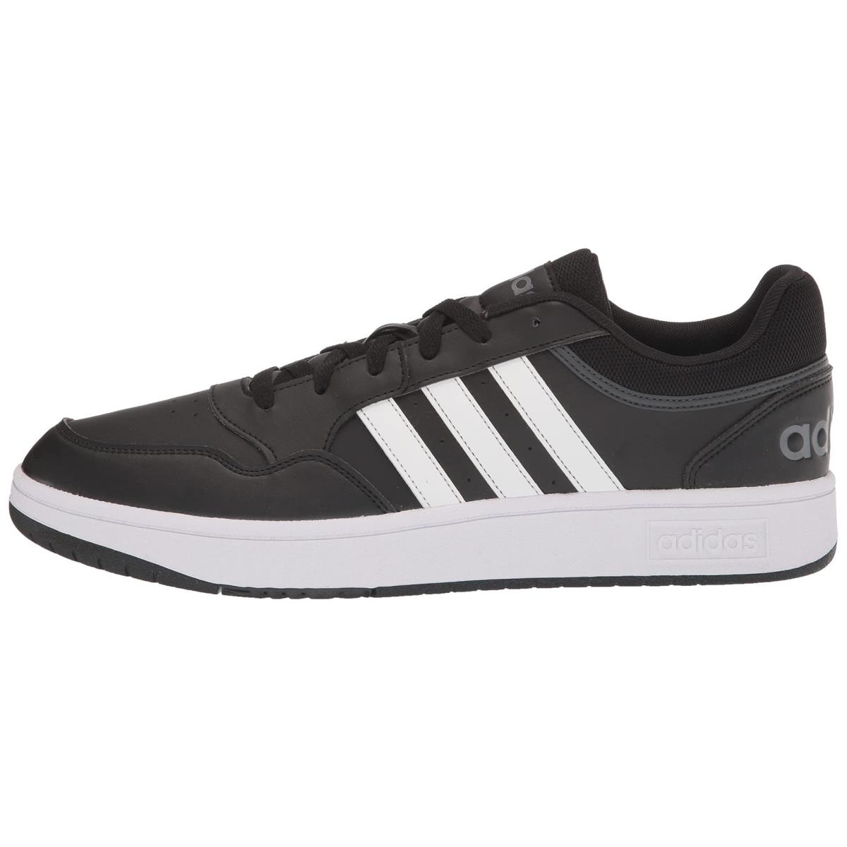 Adidas Men`s Hoops 3.0 Basketball Shoe Black/White/Grey
