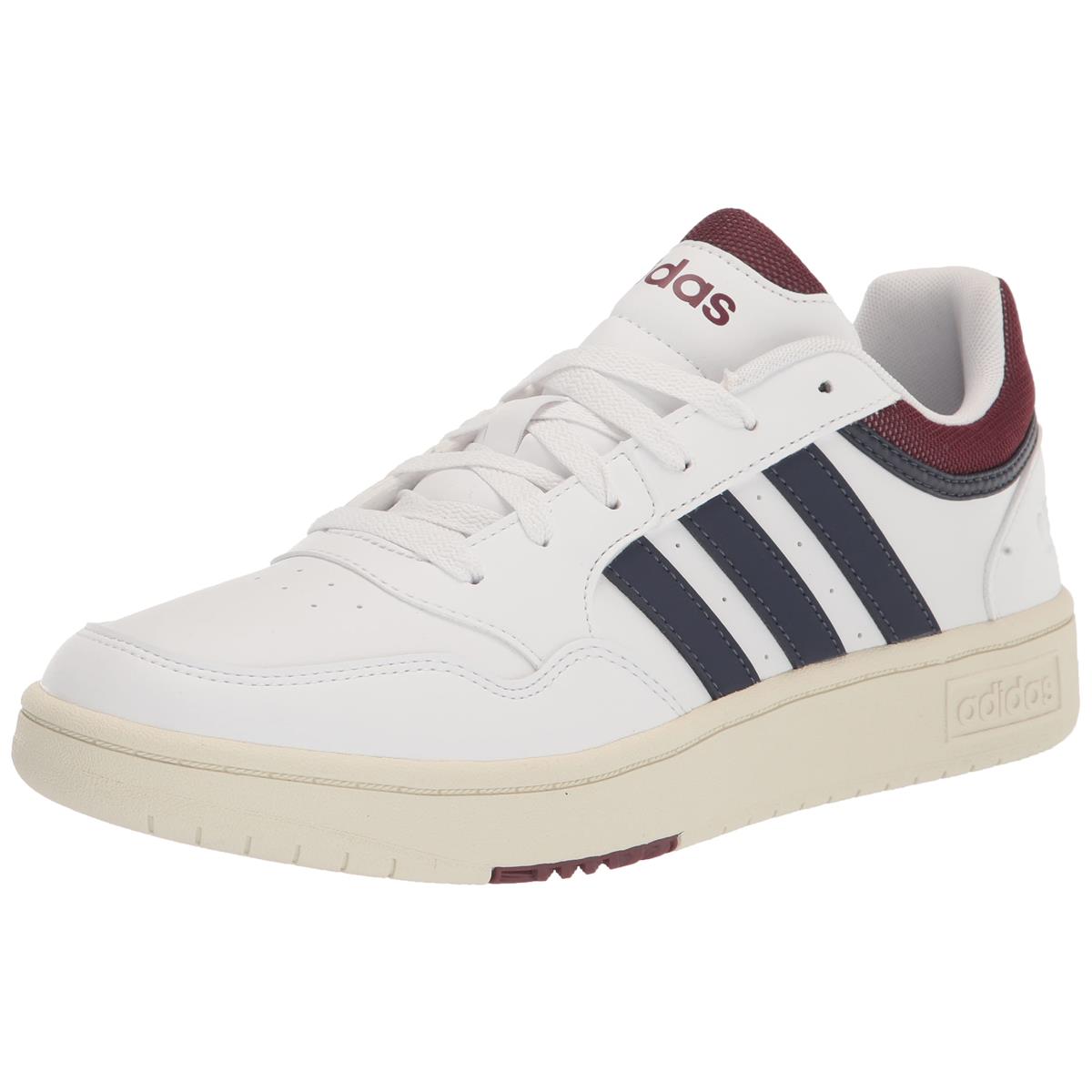 Adidas Men`s Hoops 3.0 Basketball Shoe White/Shadow Navy/Shadow Red