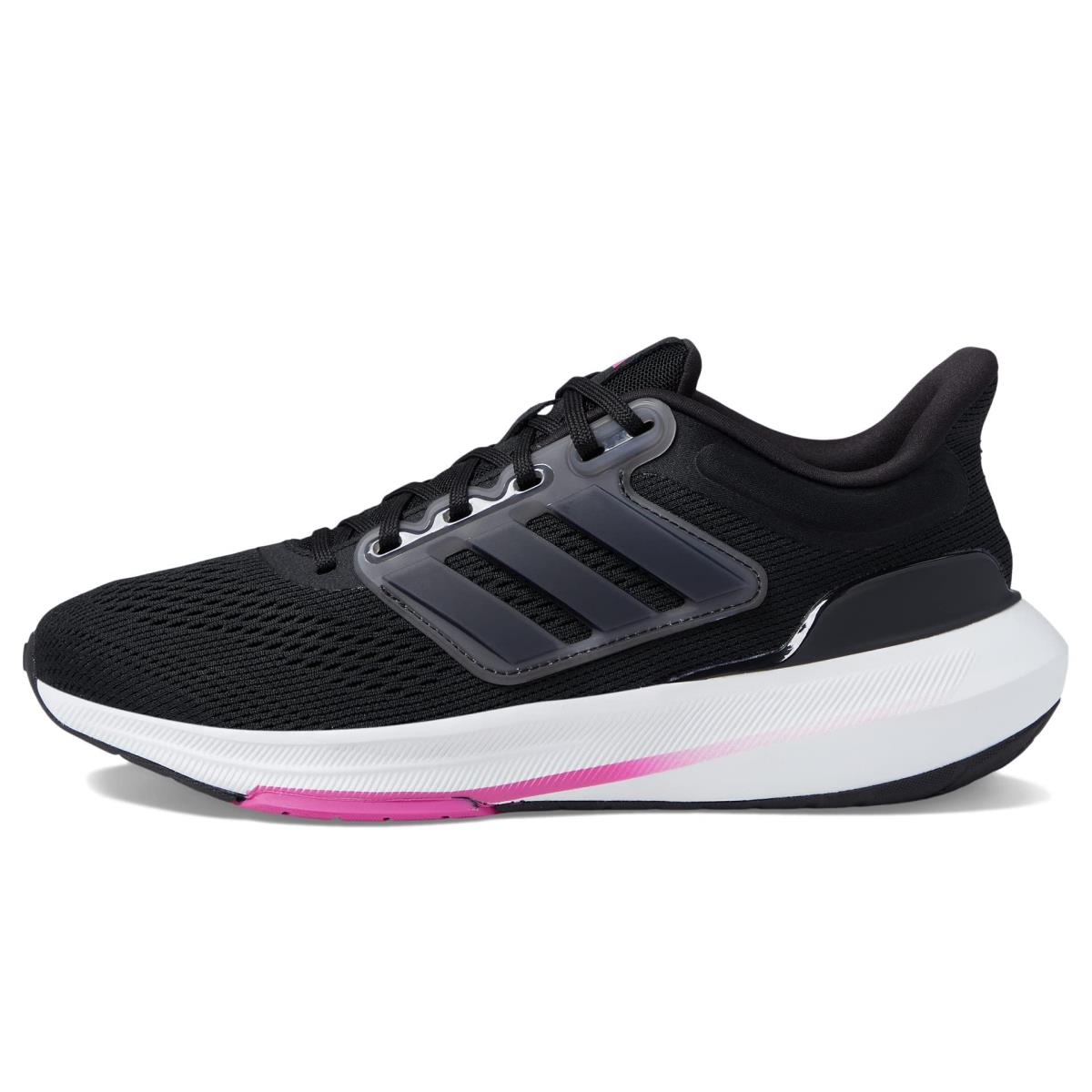 Adidas Women`s Ultrabounce Running Shoe Black/Black/Lucid Fuchsia