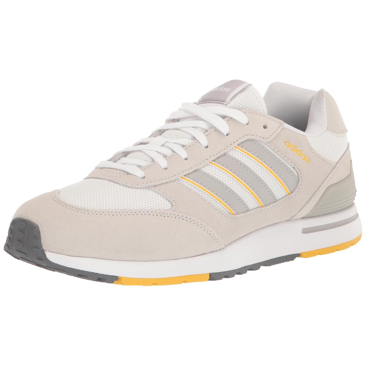 Adidas Men`s Run 80s Sneaker White/Grey/Bold Gold