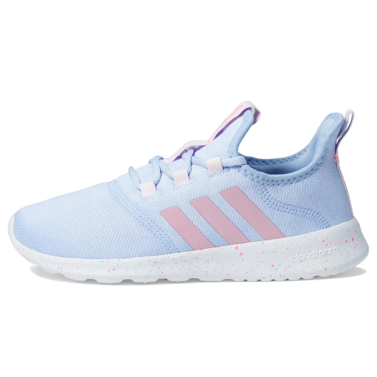 Adidas Unisex-child Cloud Foam-pure Running Shoe Blue Dawn/Beam Pink/Clear Pink
