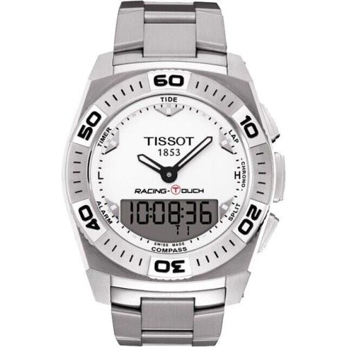 Tissot T-race Racing Touch White Dial Men`s Digital Analog Watch T0025201103100