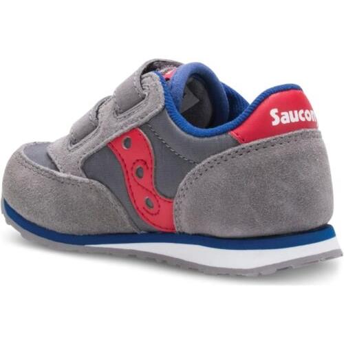 Saucony Unisex-child St55666 Sneaker 6.5 Little Kid Grey/red