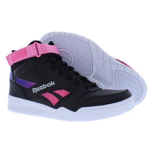 Reebok Royal BB4500 Hi ST Leather Womens Shoes Size 9.5 Color: Carbon - Carbon Black/Footwear White/True Pink, Main: Black