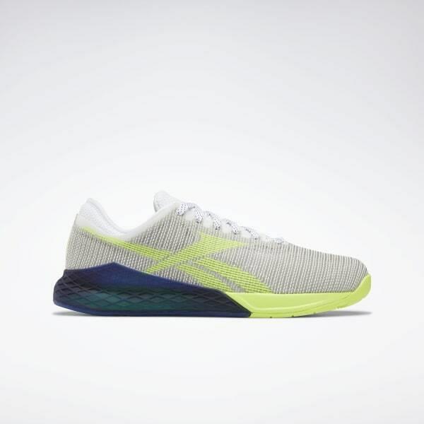 Reebok Nano 9 Men`s Training Shoes White/neon Lime/deep Cobalt EG3304 Size 7.5M