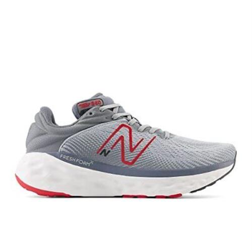 New Balance Men`s Fresh Foam X 840F V1 Running Shoes Grey/red 9 D Medium US