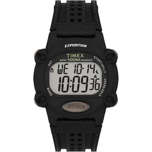 Timex Men`s Expedition Digital Cat 39mm Watch Black Case with Black Fabric
