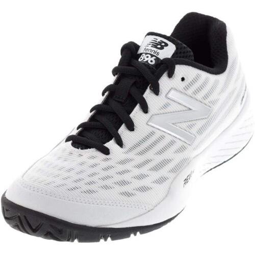 New Balance Women`s 896 V2 Hard Court Tennis Shoe 5.5 Wide White/pigment