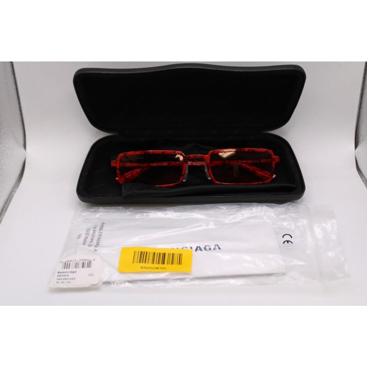 Wow Balenciaga Unisex Sunglasses Red Frames Red Lenses BB0082S 54-20/140