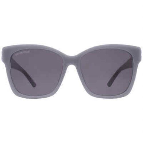 Balenciaga Grey Square Ladies Sunglasses BB0102SA 011 57 BB0102SA 011 57