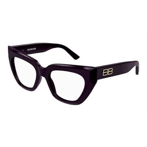 Balenciaga BB0238o-006 Violet Violet Eyeglasses