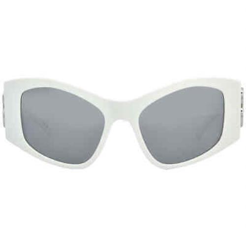 Balenciaga Silver Cat Eye Ladies Sunglasses BB0287S 006 55 BB0287S 006 55