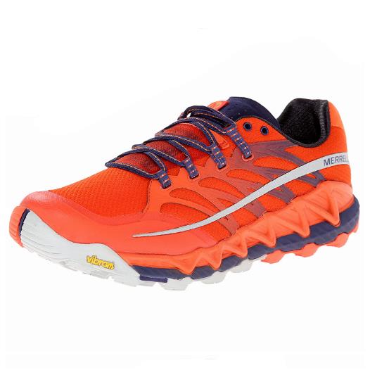 Merrell Men`s All Out Peak Trail Running Shoe Orange/violet US Size 14M - Orange/Violet