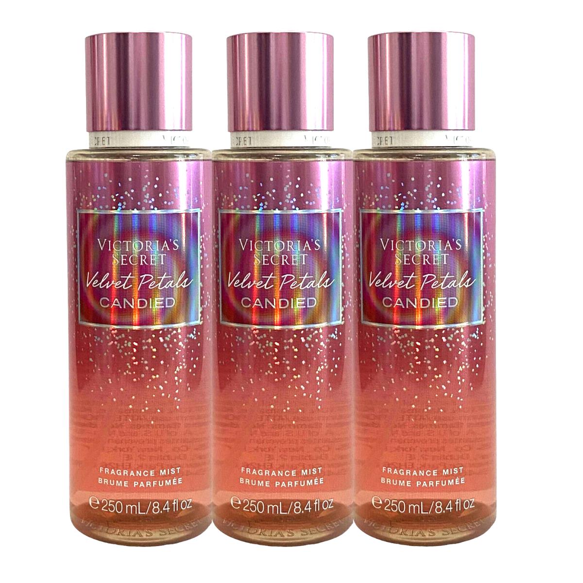 3 Victoria`s Secret Fragrance Mist Velvet Petals Candied 8.4 FL OZ / 250 mL