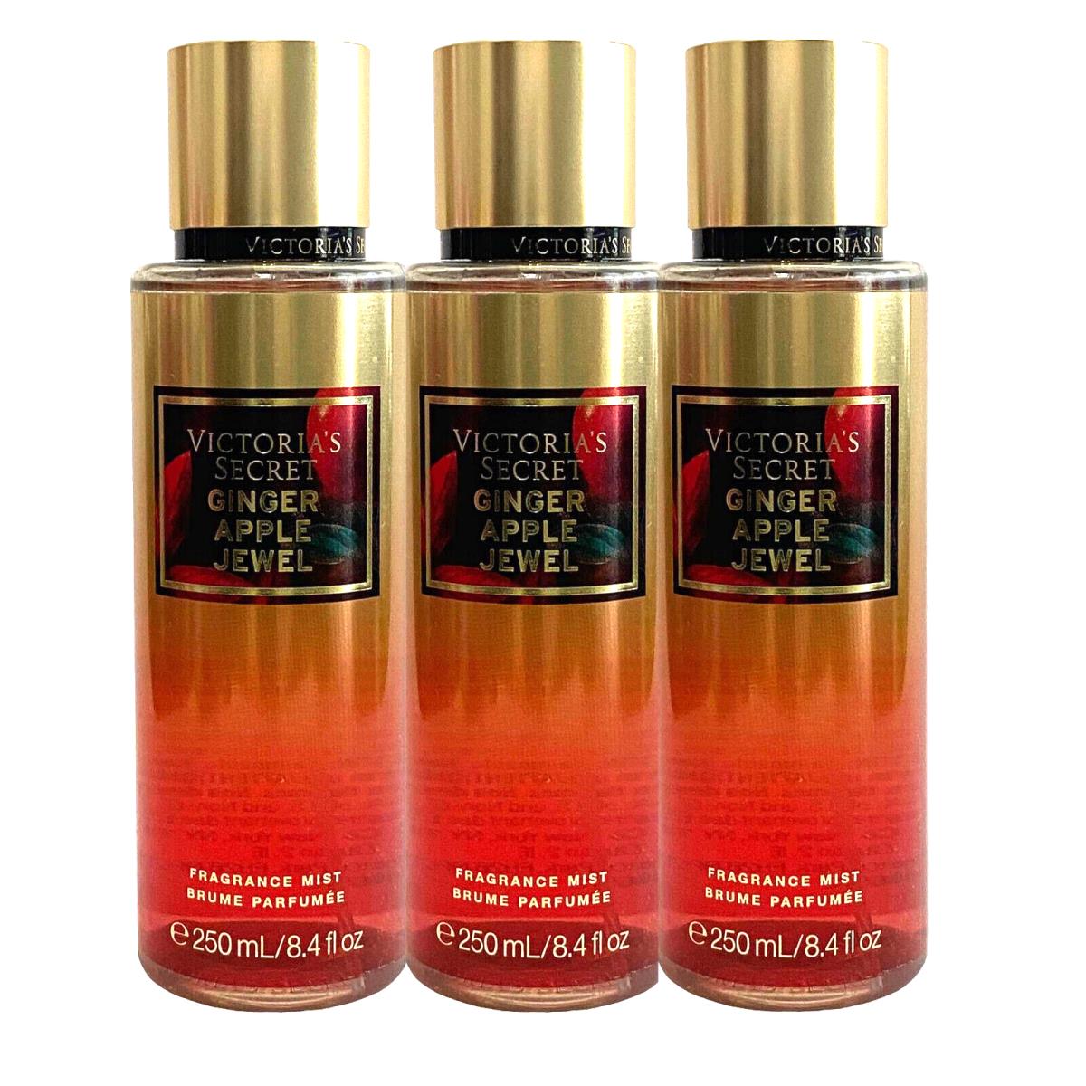 3 Victoria`s Secret Fragrance Mist Ginger Apple Jewel 8.4 FL OZ / 250 mL
