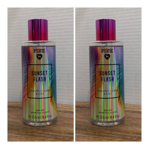 Victoria`s Secret Pink Sunset Flash Body Mist 8.4 Fl.oz. Lot of 2