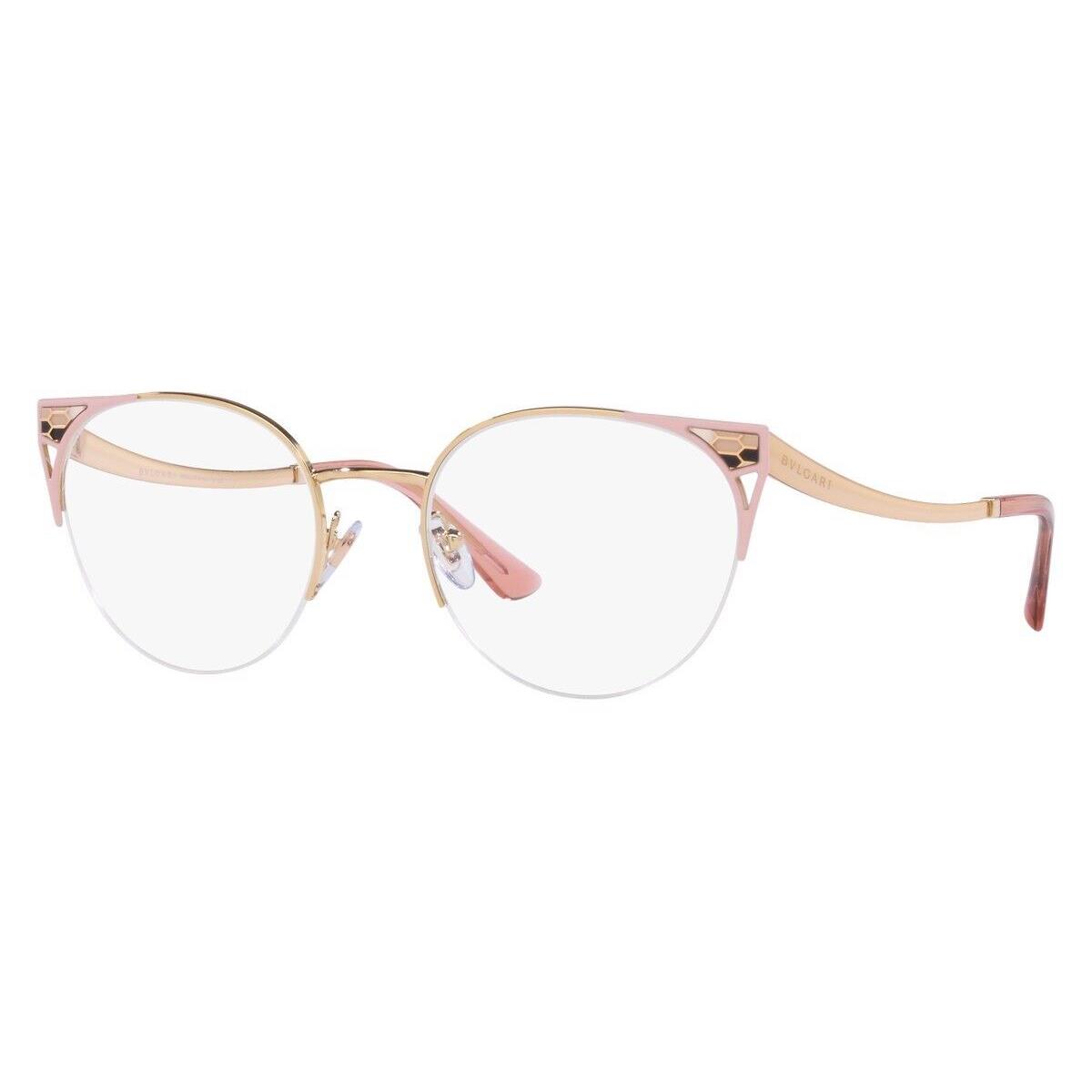 Bvlgari Eyeglasses BV2243 2062 Pink Gold Pink Frame W/ Clear Demo Lens