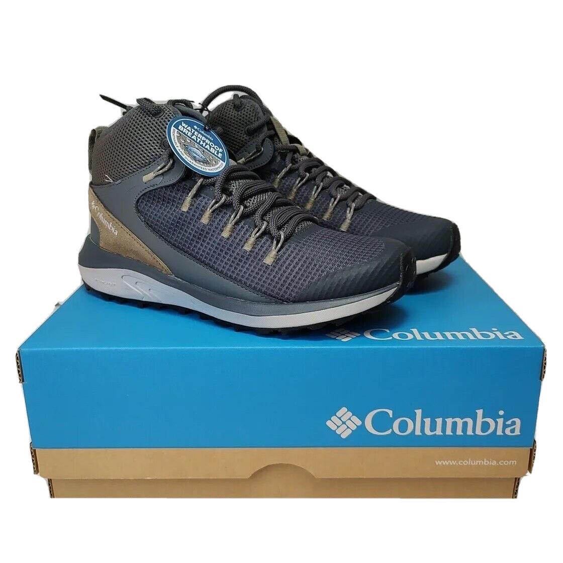Columbia Men`s US 7 Trailstorm Mid Waterproof Shoes Sneakers Graphite Creek
