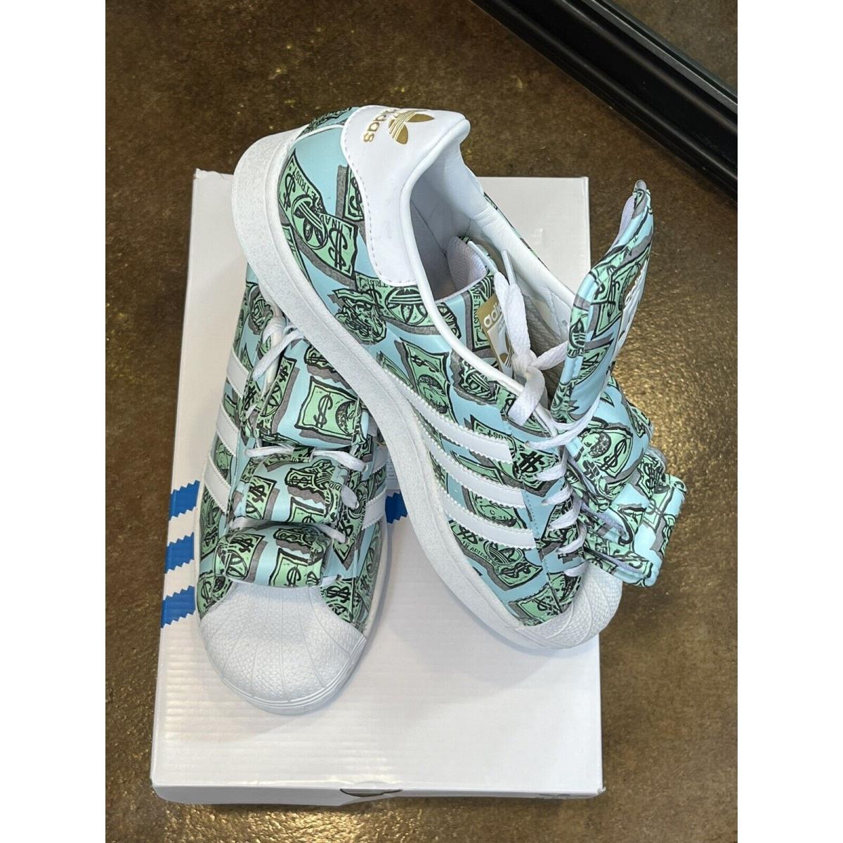 Adidas Superstar Jeremy Scott Money Print Sneakers Shoes Green Blue Men s US 10 SporTipTop