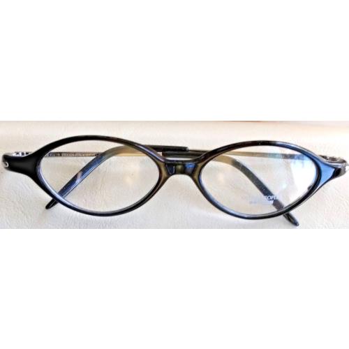 Nos Oliver Peoples OP-543 Vintage Eyeglasses Frame Black 8K OP 543 Silver Case