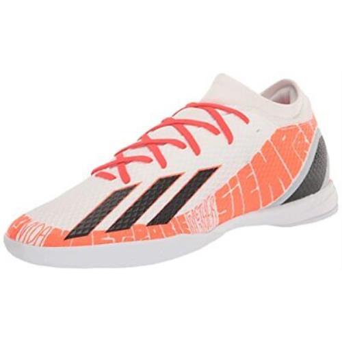 Adidas Unisex X Speedportal Messi.3 Indoor Soccer Shoe White Black Red 12 Men