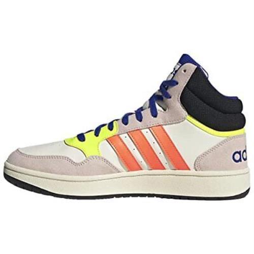 Adidas Men`s Hoops 3.0 Mid Basketball Shoes Off White Orange Core Black 11