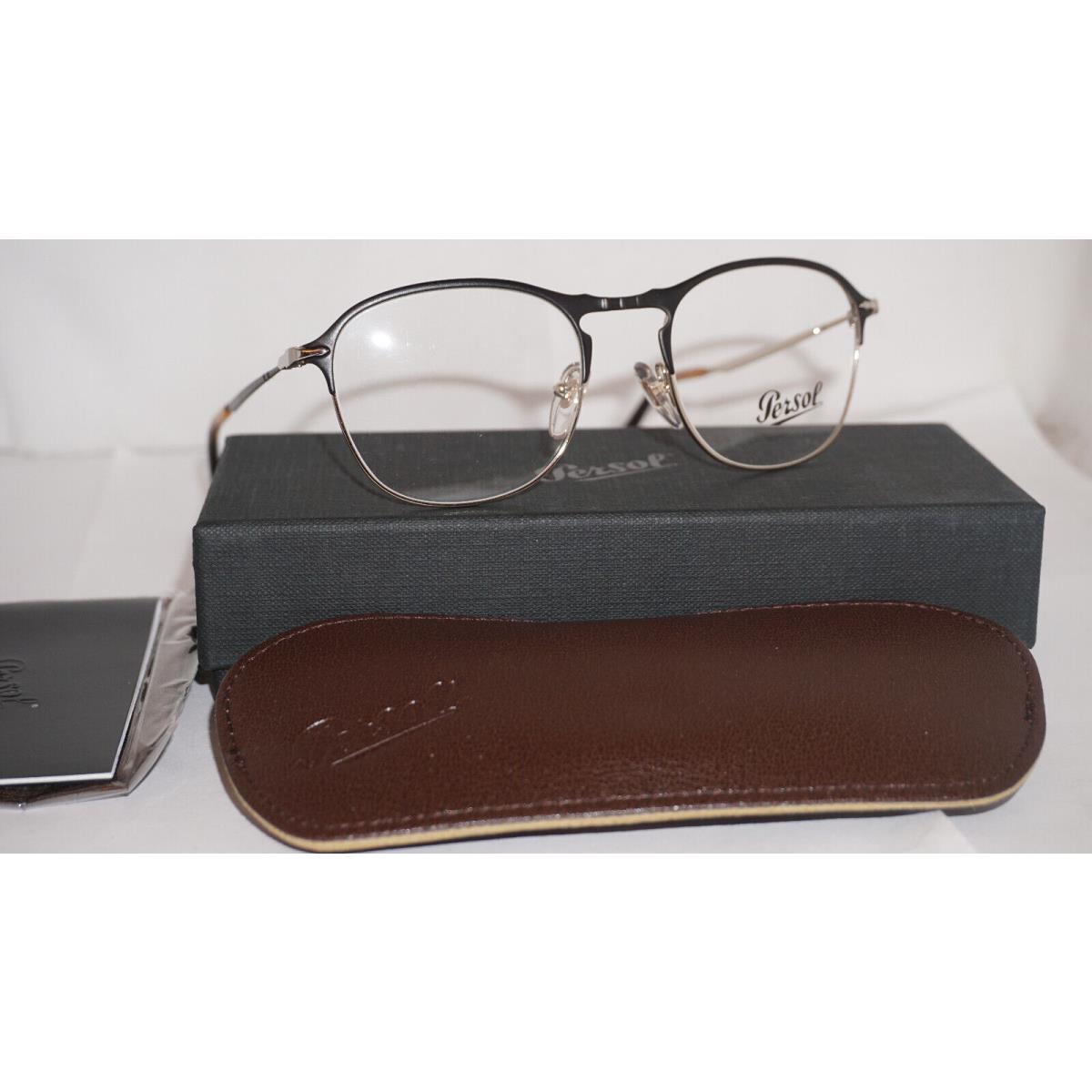 Persol Eyeglasses Half Rim Black Silver PO7007V 1070 51 19 145