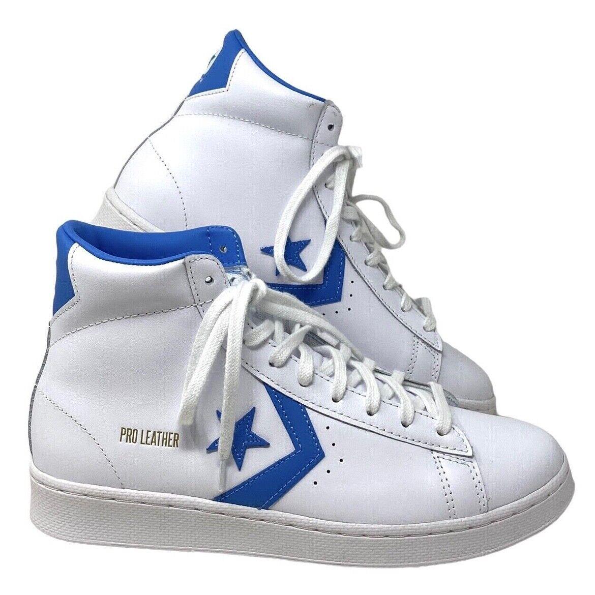 Converse Pro Leather High Top Sneakers Casual Shoe Women Size White Blue 166813C