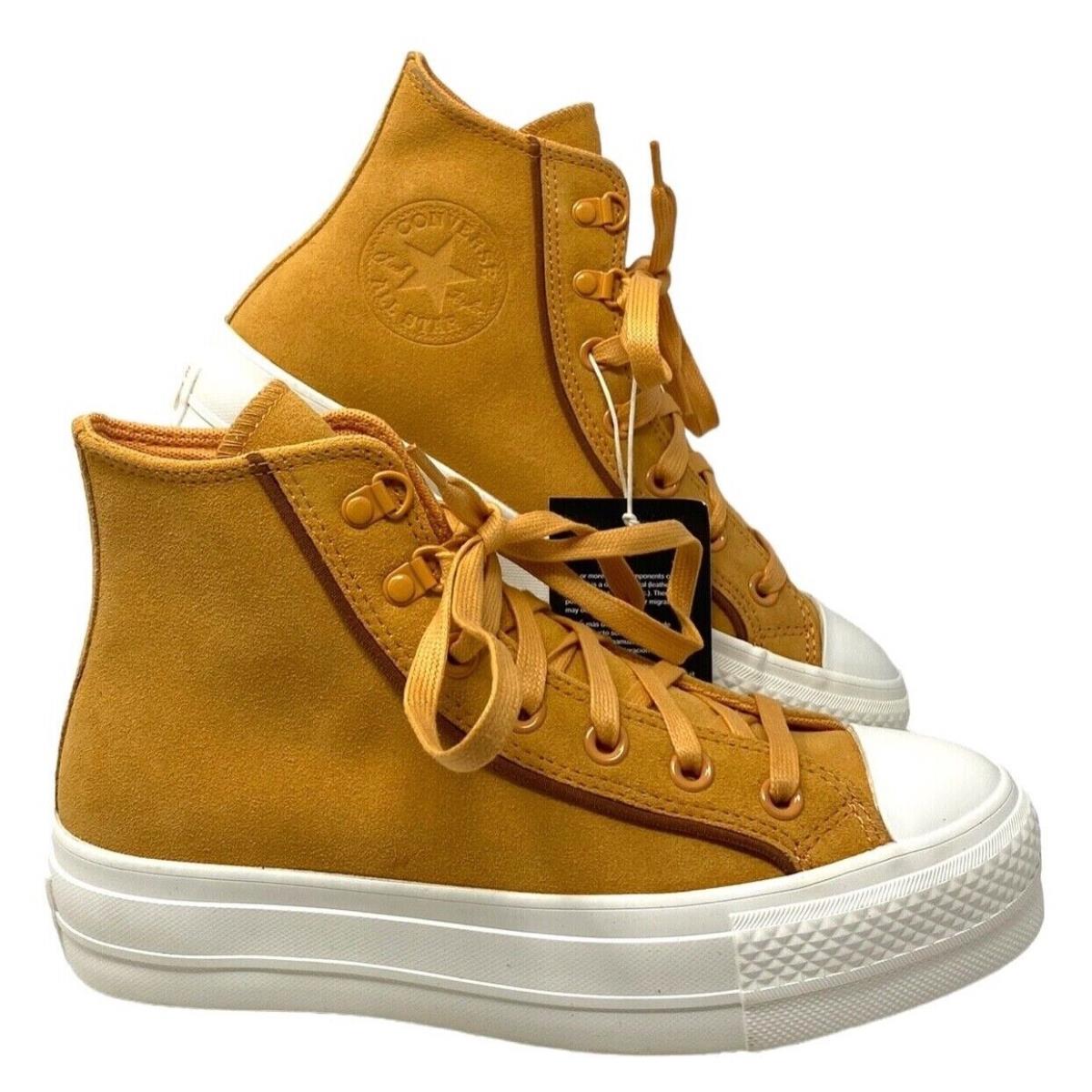 Converse Lift Platform Suede High Shoes Tiger Moth Casual Women Sneakers A05419C