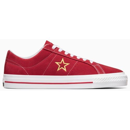 Converse Men`s One Star Pro Suede Skate Shoes Sneakers Memory Foam Insole Red