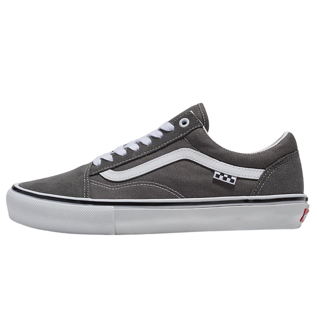Size 12.0 Vans Skate Old Skool Pewter Grey / White Skate Shoes