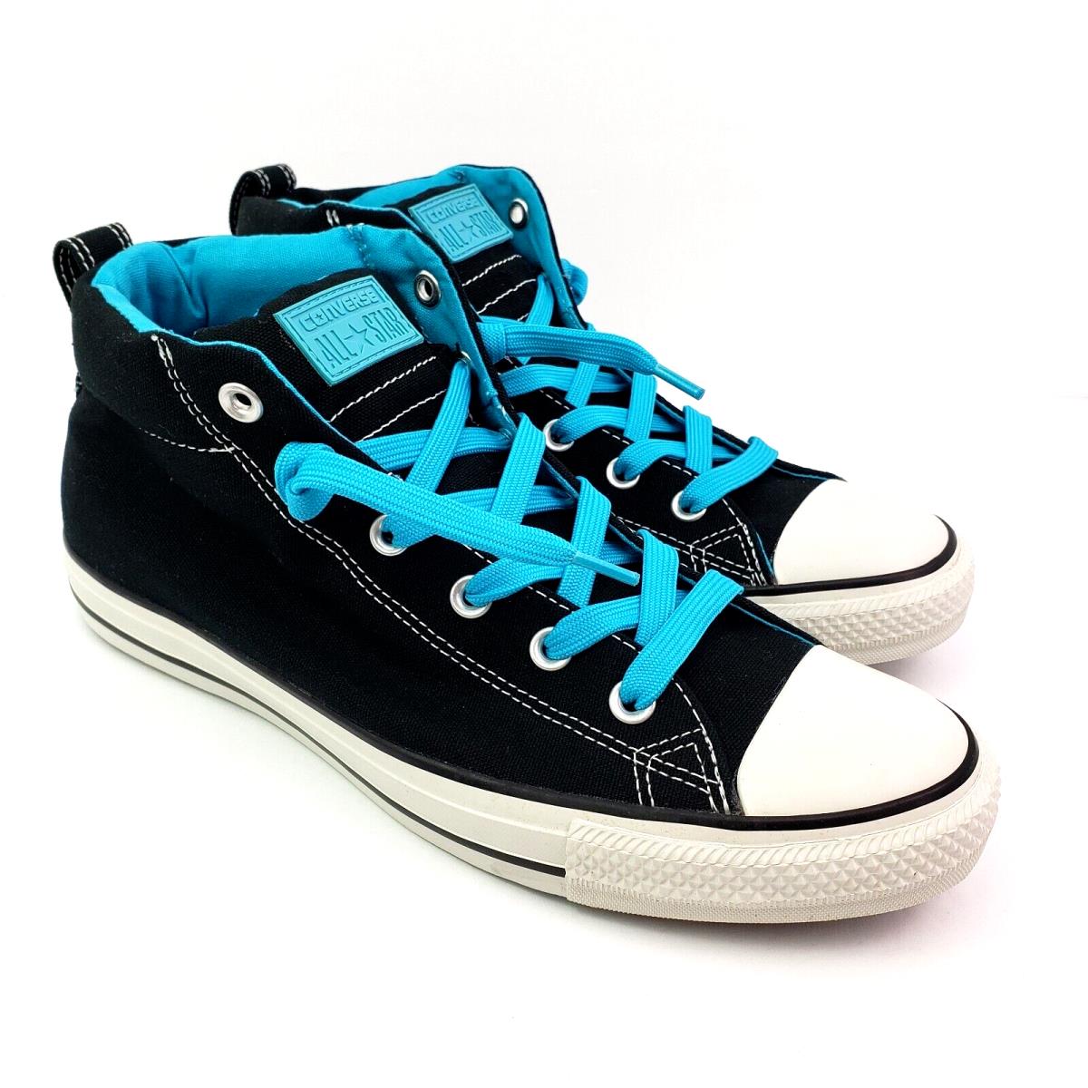 Converse Chuck Taylor Street Mid Mens Sz 8.5 Black Canvas Sneaker Shoes 142327C
