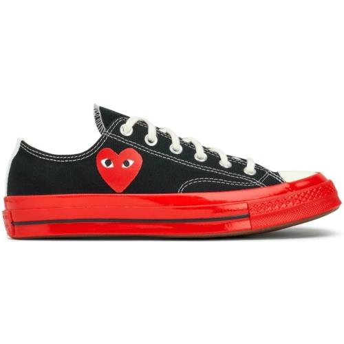 Size 11 - Converse Comme Des Gar Ons Play x Chuck 70 Low Black Red Mens