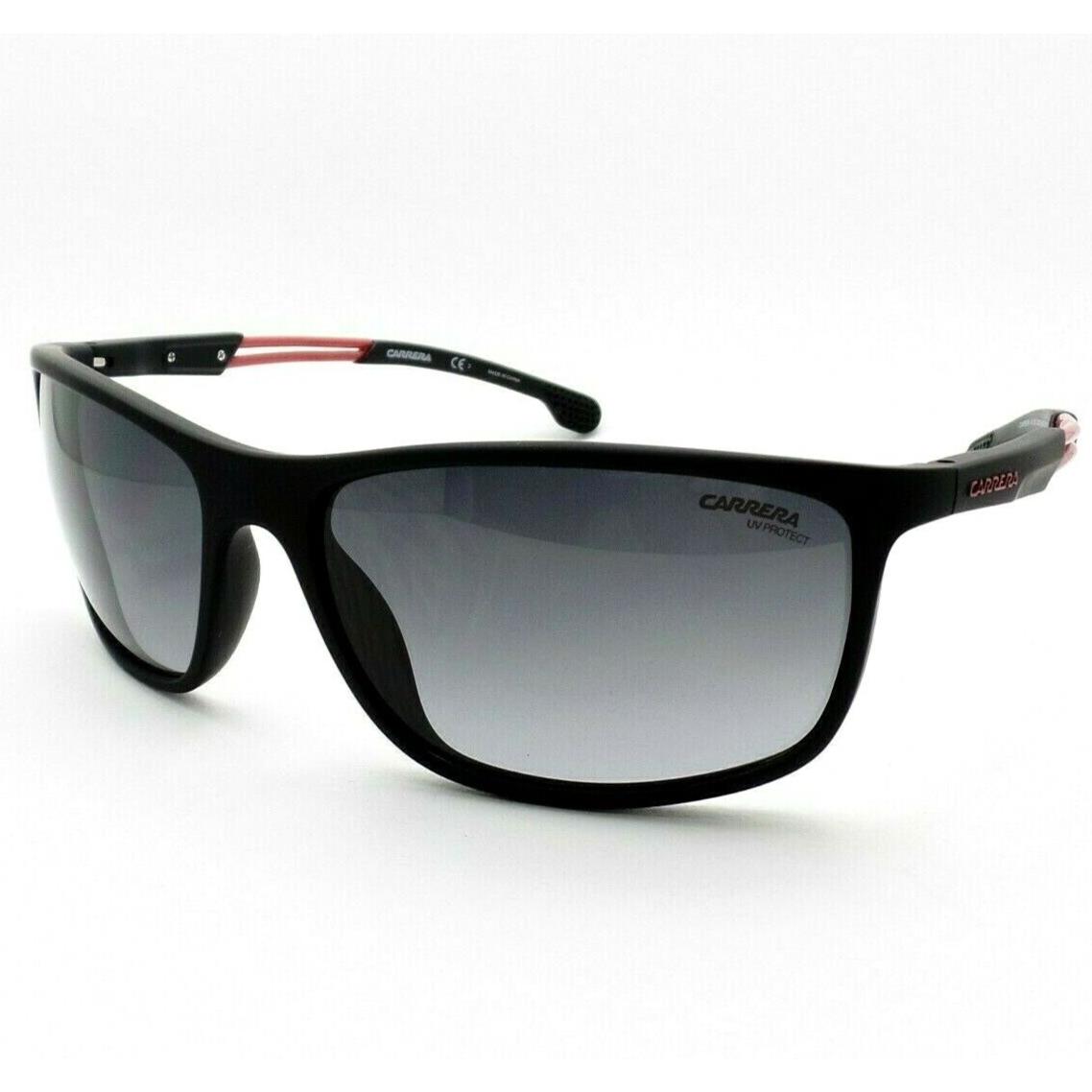 Carrera 4013 0039O Matte Black Red Grey Fade UV Sunglasses