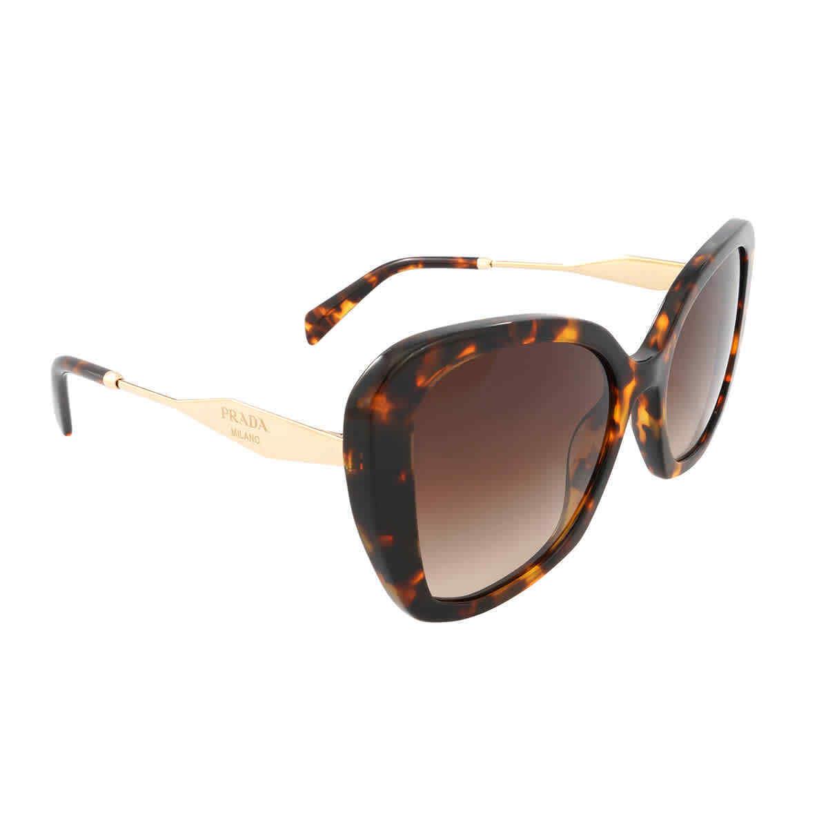 Prada Brown Gradient Butterfly Ladies Sunglasses PR 03YS VAU6S1 53