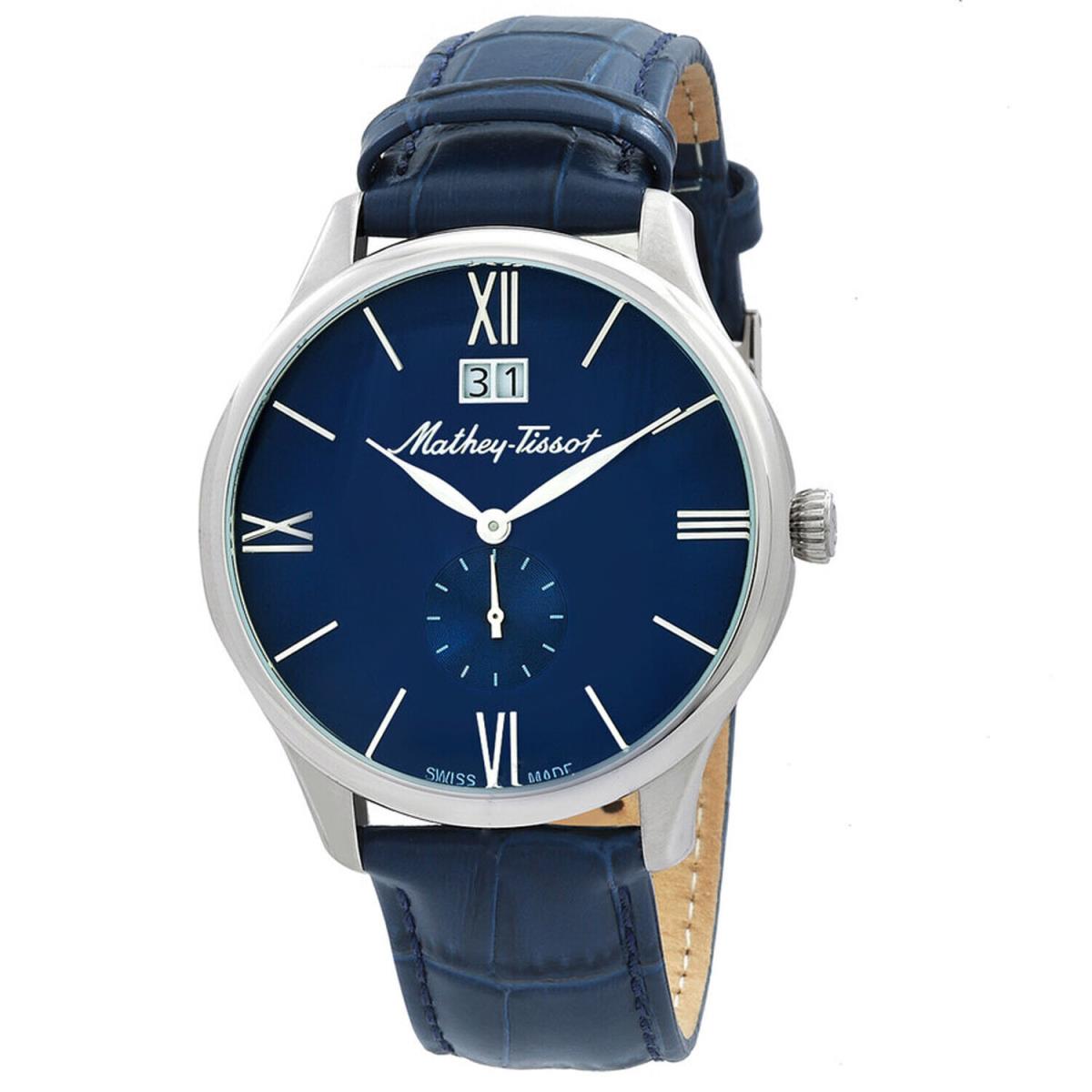 Mathey Tissot Men`s Edmond Blue Dial Watch - H1886QABU
